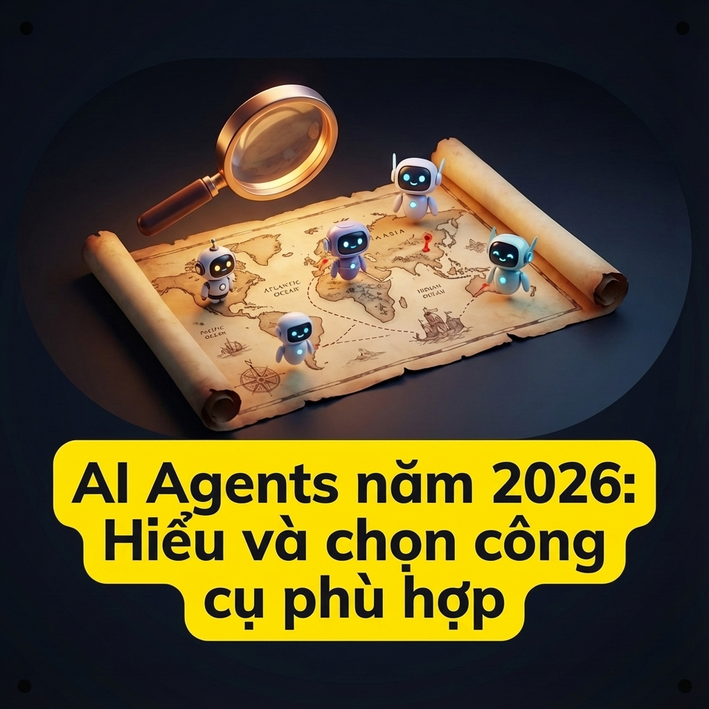 Bản đồ chỉ dẫn AI Agents năm 2026: Hiểu và chọn công cụ phù hợp